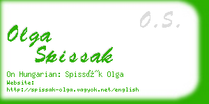olga spissak business card